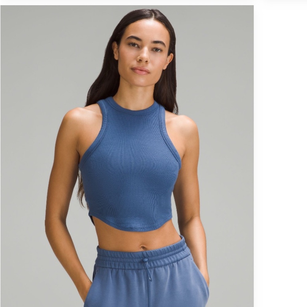 Lululemon Hold Tight Cropped Tank Top *BLUE